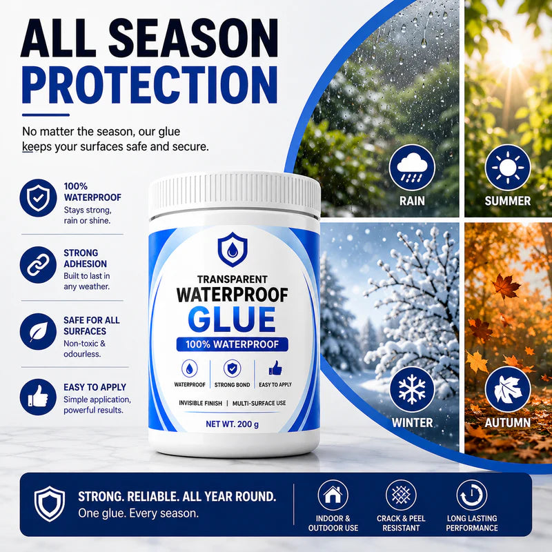 Transparent Waterproof Glue + Free Brush ( BUY 1 GET 2 FREE )