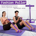 4-Tube Yoga Pedal Pull Reducer Resistance Band, Crossfit Exercise Fitness Tummy Body Building Equipment, for Abdomen/Waist/Arm/Leg Stretching