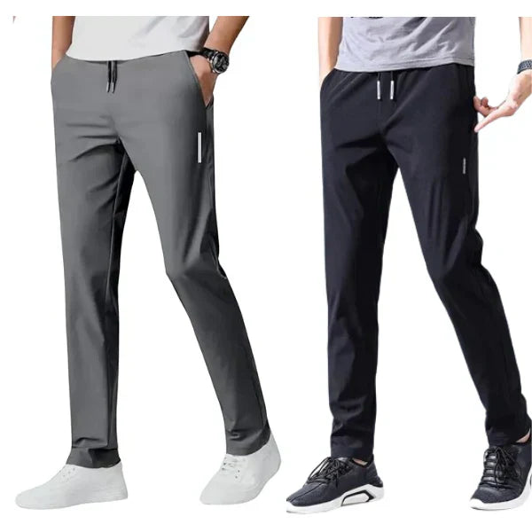 Men’s Premium-Quality Stretch Lycra Pants | Black, Blue & Grey Colors (Pack of 3 Offer 😍)